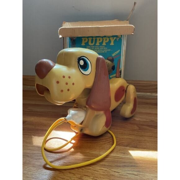 Vintage 1970s Coleco Good Puppy Barks For A Biscuit Toy With Box Ages 2 To 6 - Picture 6 of 13